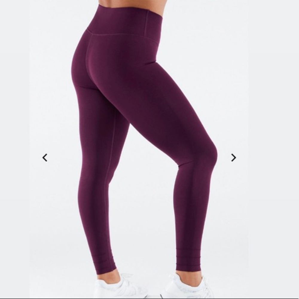 Fabletics High-Waisted SculptKnit® Dark Eggplant Essential Leggings